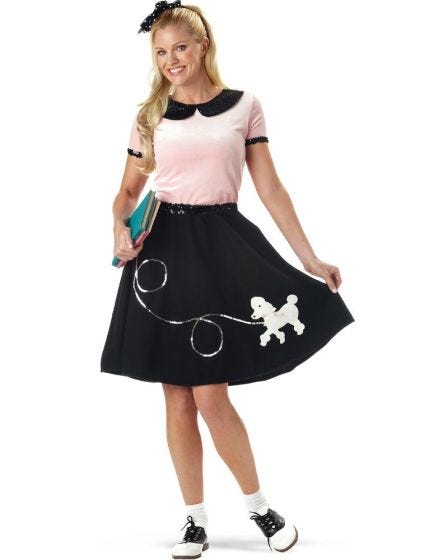 Women's 50s poodle skirt costume new arrivals