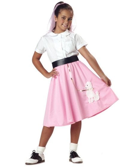 Poodle Skirt Pink Girls Costume Blossom Costumes