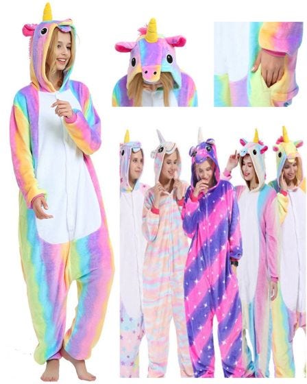 Rainbow unicorn kigurumi on sale