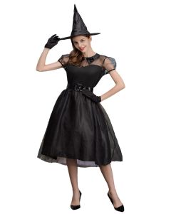 Classic Black Witch Dress Womens Costume