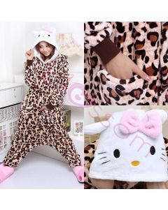 Leopard Hello Kitty Kigurumi Onesie