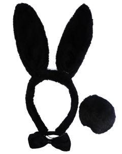 3pcs Black Bunny Costume Headband Set