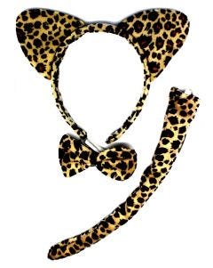 3pcs Cheetah Costume Headband Set