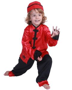 Red Tang Suit Chinese Boys Costume