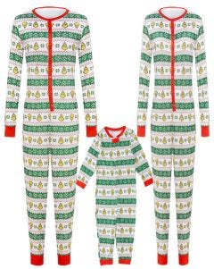 Green and red pyjamas