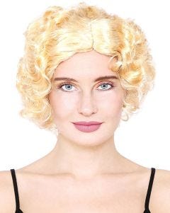 Blonde 1920s Curl Flapper Wig