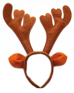 Double Reindeers Christmas Headband