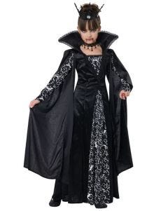 a girl wearing a vampire princess costume