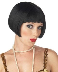 Flirty Flapper Gangster Black 20s Wig