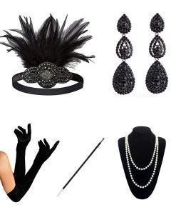 Chic Flapper Gatsby 1920s Accessory Set