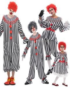 Scary Clown Killer Family Costume