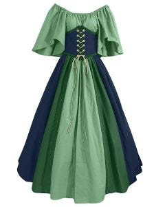 Green Palace Dress Renaissance Womens Costume