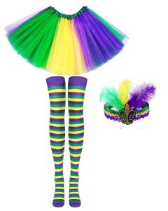Rainbow Mardi Gras Tutu Set