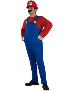 Deluxe Super Mario Bros Mens Costume - NO BELLY
