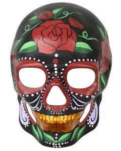 Day of the Dead Painted Roses Mask