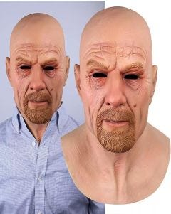Latex Creepy Old Man Costume Mask