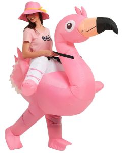 Riding Flamingo Inflatable Costume